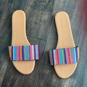 Beaded multi color sands